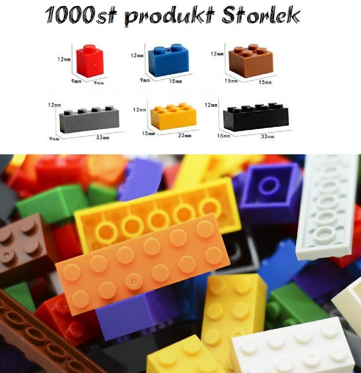 Stor Basplatta o 1000 delar Byggklossar Kompatibla med Lego