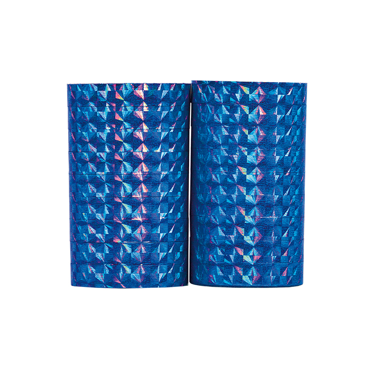 Holografiska serpentiner blå, 2-pack
