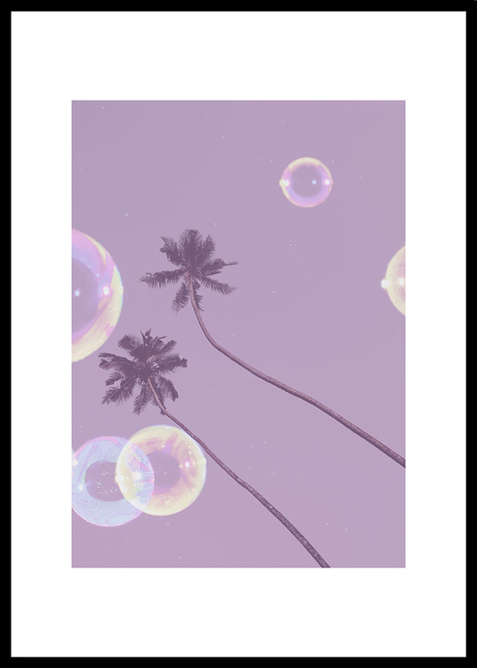 Artwork Love Bubbles Purple