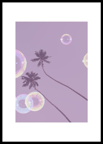 Artwork Love Bubbles Purple