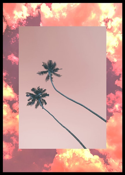 Artwork Love Cloudy Sky Pink