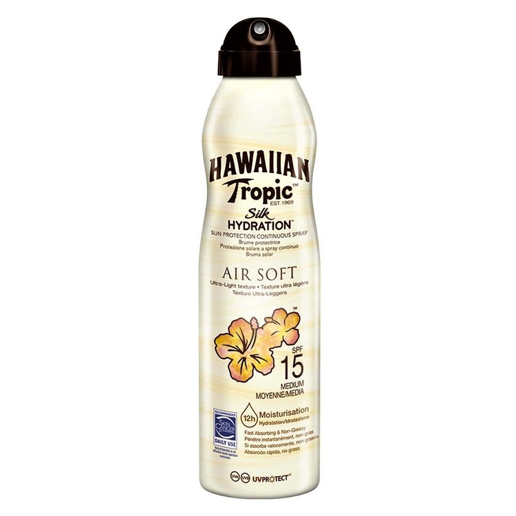 Hawaiian Tropic Silk Hydration Air Soft C-Spray Lotion SPF 15