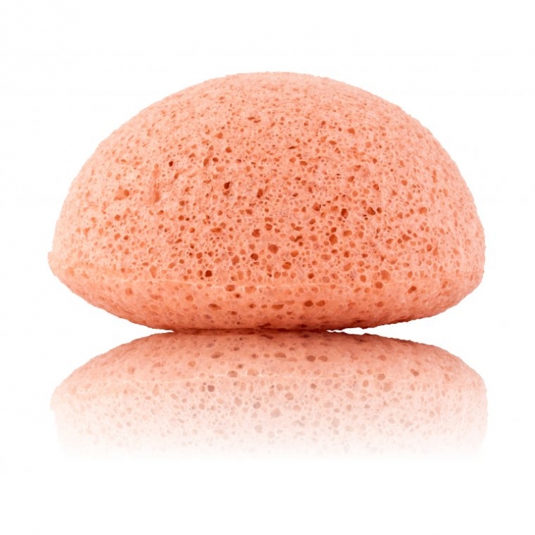 Konjacsvamp i färg rosa. Ekologisk svamp för rengöring av huden.