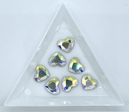 Heart. 10mm crystal ab. 25st