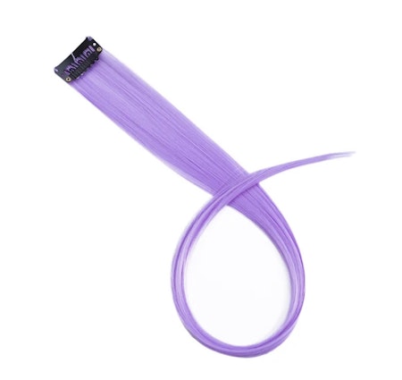 Syntetisk hårslinga med clips 1-pack  Light purple