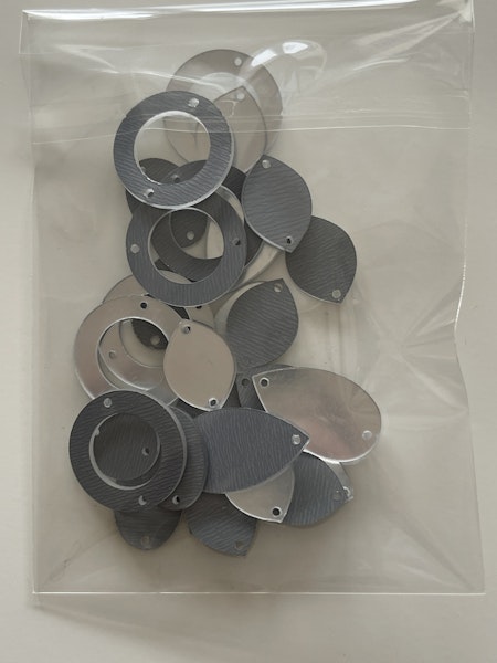 Akrylspeglar silver. Runda former