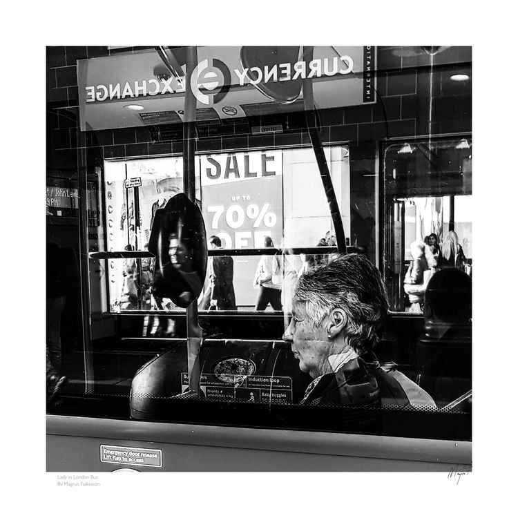 Lady in London Bus