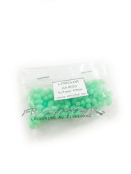 Pärlor gröna självlysande 5x7mm -100 pack
