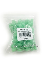 Beads green luminous 7x10mm -100 pack