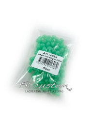 Pärlor gröna självlysande 6x8mm -100 pack