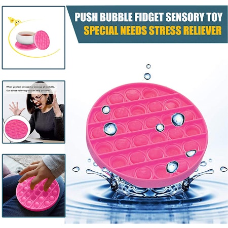 2-pack Pop It Fidget Toy Rund CE Godkänd