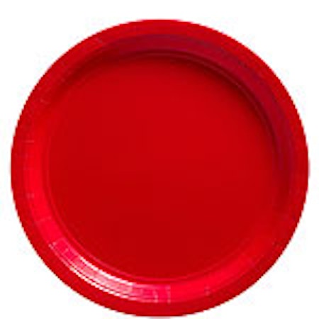 Röda papperstallrikar 8-pack