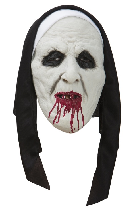 Läskig Nunna Ansiktsmask Halloween Maskerad