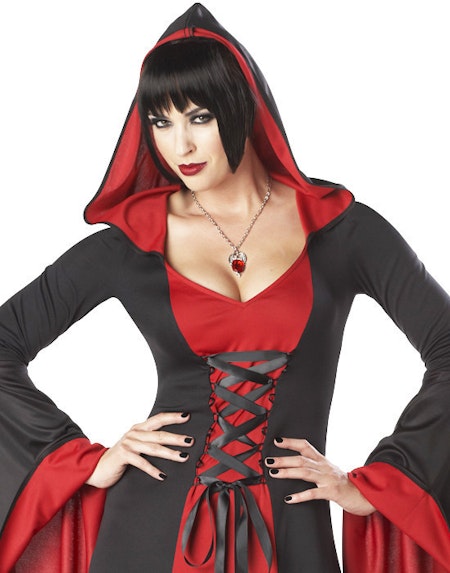 DeLuxe Hooded Robe Gothisk klänning Maskeraddräkt Halloween