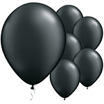 Svarta latex ballonger 6-Pack