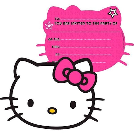 Inbjudningskort Hello Kitty