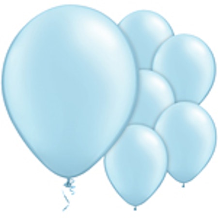 Ljusblå latex ballonger