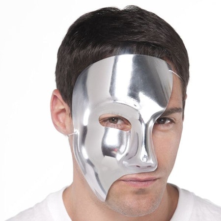 Fantom mask halv silver