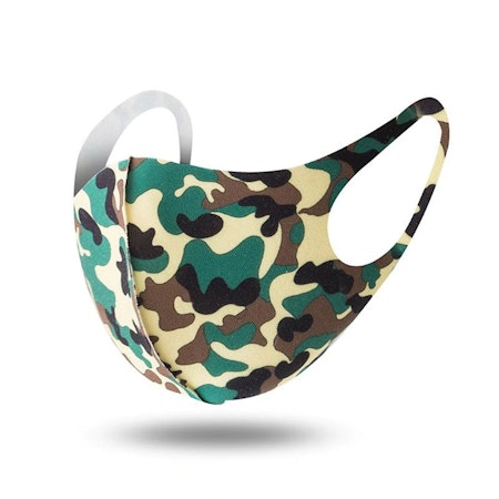 Tvättbart munskydd camouflage färgade i bekväm design