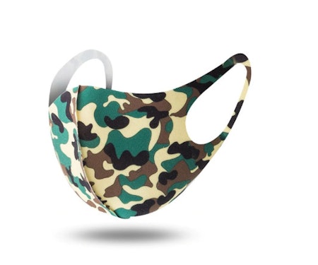 Tvättbart munskydd camouflage färgade i bekväm design