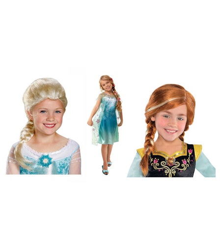 Peruker Elsa, Rapunzel, Anna barn Maskerad