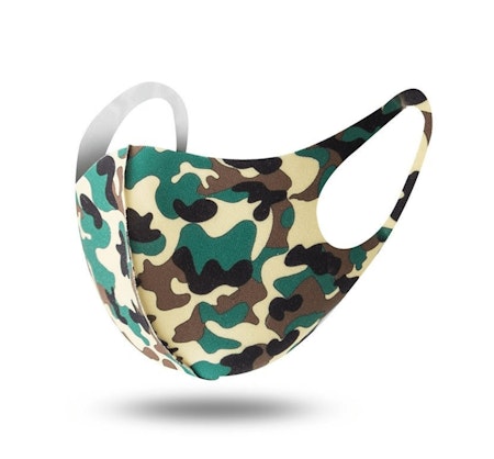 Tvättbara Munskydd i bekväm design Camouflage 10-pack