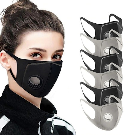 Tvättbart Munskydd / Mask Ventil 4-pack