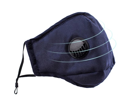 Tvättbart Ansiktsmask Munskydd med ventil Justerbara öronslingor och näsklämma 5-pack