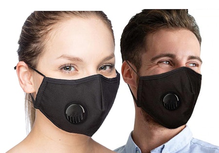 Tvättbart Ansiktsmask med ventil Justerbara öronslingor och näsklämma 10-pack