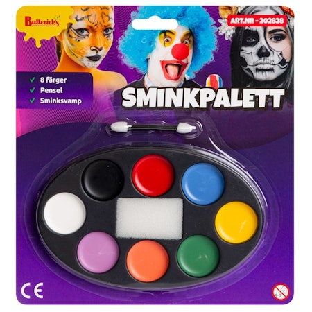 Sminkpalett med 8 färger