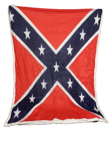 Plush Filt Pläd med Sydstatsflaggan