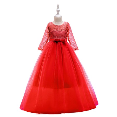 Prinsess klänning röd elegant