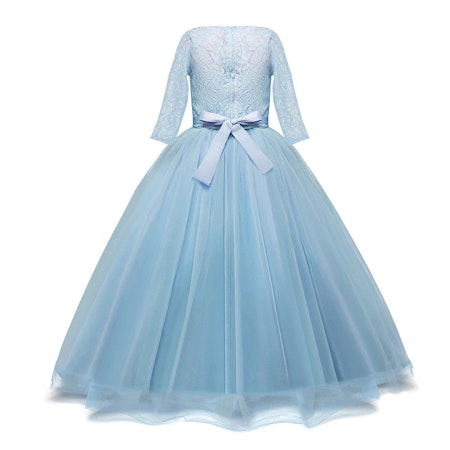 Prinsess klänning blå elegant