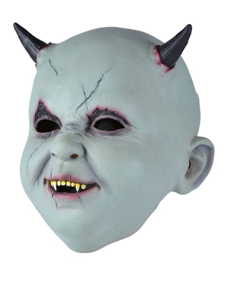Besatt Djävuls Baby Mask Med Horn
