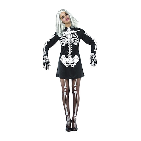 Skelettklänning Maskeraddräkt Halloween