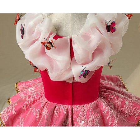 Elegant Rosa Prinsessklänning Törnrosa Maskeraddräkt