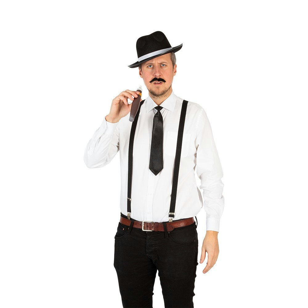 Kit Gangster vuxen Halloween Maskerad