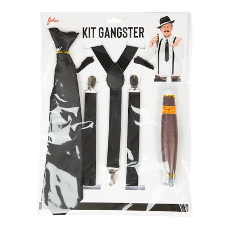 Kit Gangster vuxen Halloween Maskerad