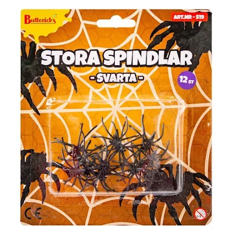 Spindlar stora 12 st Halloween