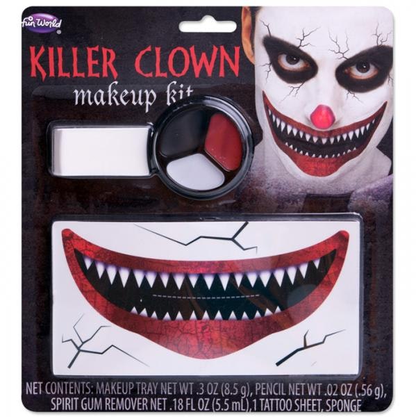 Killer Clownsmink Set Halloween Maskerad