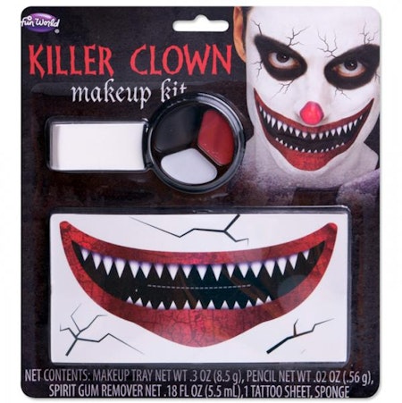 Killer Clownsmink Set Halloween Maskerad