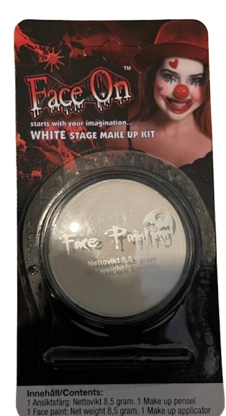 FaceOn Ansiktsfärg Vit Halloween Maskeradsmink