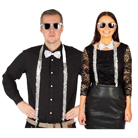 Silver Maskeradkit med Paljetter 3-pack