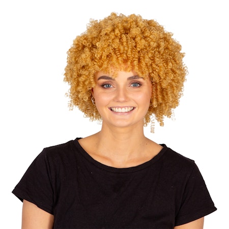 Blond Lockig Afro Peruk