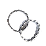 Shungit Rektangulära pärlor Armband 'Större Handled'