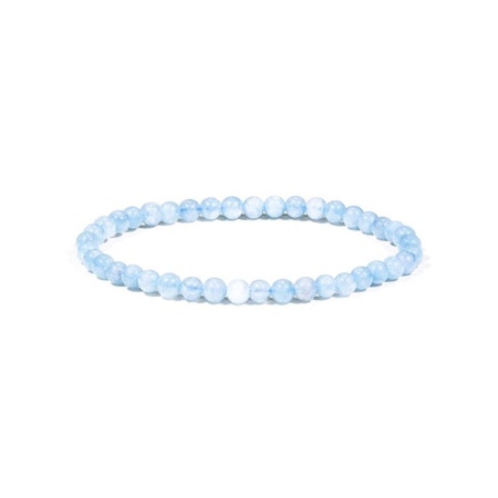 Akvamarin 4mm pärlor Armband
