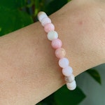 Opal Rosa 6mm pärlor Armband