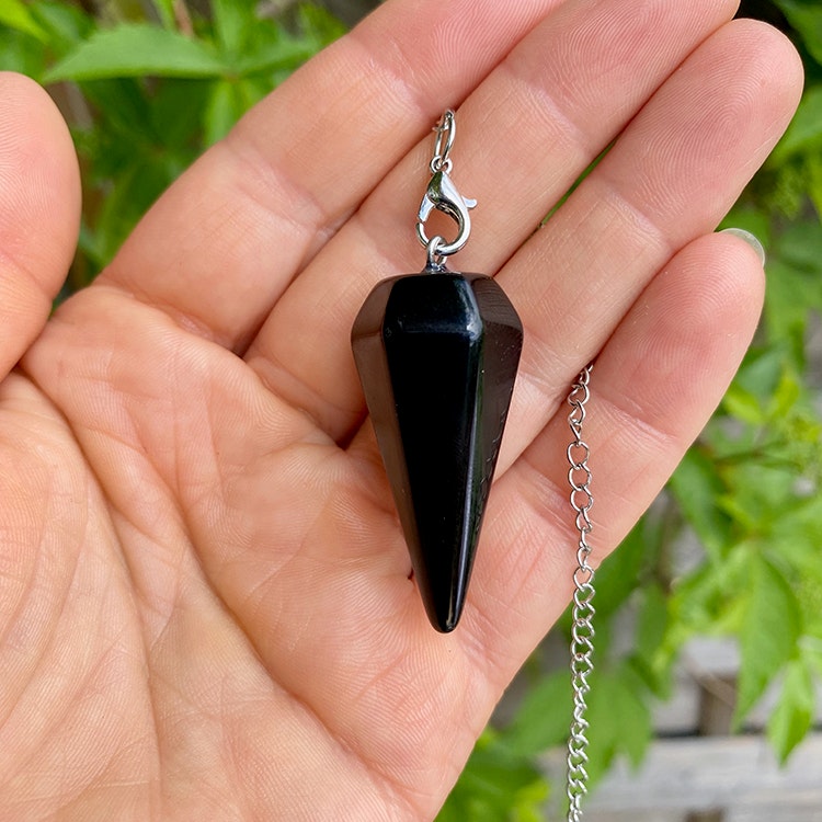 Obsidian Svart Pendel 4cm