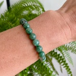 Granat Grossular Grön 8mm pärlor Armband