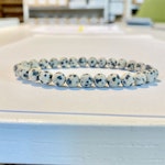 Jaspis Dalmatiner 7mm pärlor Armband